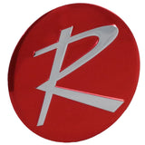 Wheel Center Cap Emblem, Red "R", Typhoon & All w/2-Bar Spinner, 1964-66 Rambler (4 Required)