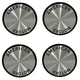 Wheel Center Cap Emblem Kit, Silver and Black, Magnum 500, 1964-88 AMC, Rambler, Eagle