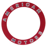 Wheel Center Cap Emblem Overlay, Red, Slot Style, 10 Slot, Poly-Cast, Forged, & Turbine Wheels, 1971-88 AMC (4 Required)