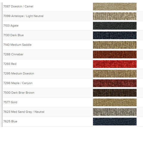 Carpet Set, OE Correct Molded w/Mass Backing Upgrade, 1967-70 AMC Rebel 2-Door/4-Door Sedan & Convertible (Choose Colors) - Drop ships in approx. 2-3 weeks