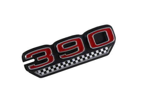 Fender Emblem, "390 V-8", Red & Checkers, 1970 AMC (2 Required)