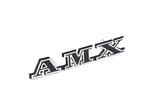 Grille & Rear Spoiler Emblem, "AMX", Silver & Black, 1978-80 AMC AMX (2 Required)