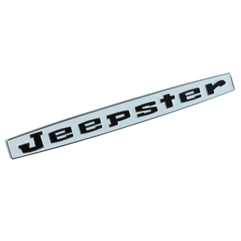 Fender & Hood Emblem, "Jeepster", Black, 1966-71 Jeepster Commando (3 Required) - AMC Lives