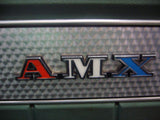 Quarter Panel, Grille, Rear Spoiler, & Door Panel Emblem, "AMX", Red, White, & Blue, 1971-74 AMC Javelin AMX (6 Required)