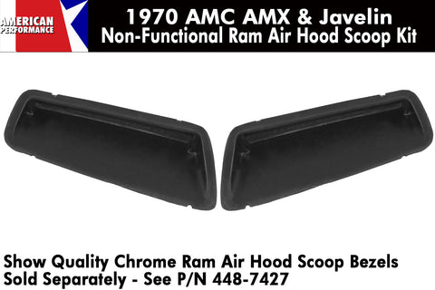 Fiberglass Hood Scoop Kit, Non-Functional Ram Air, 1970 AMC Javelin, AMX - AMC Lives