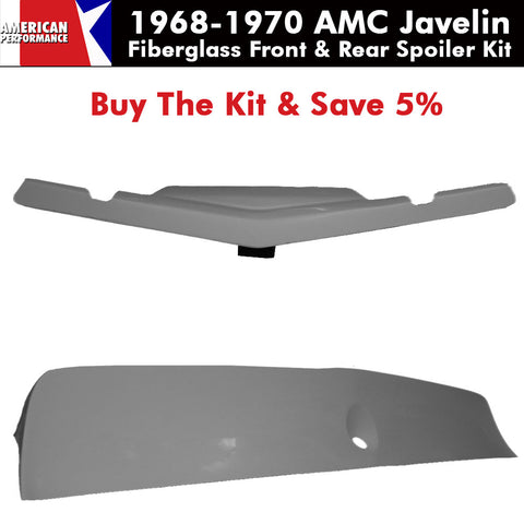 Fiberglass Group 19 Style Front & Mark Donohue Style Rear Spoiler Kit, 1968-70 AMC Javelin - AMC Lives