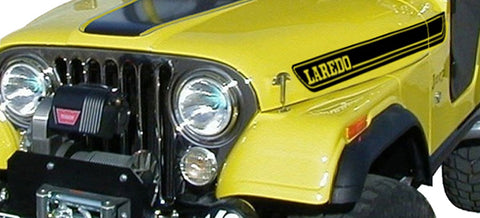 Decal and Stripe Kit, Factory Authorized Reproduction, 1970-95 AMC Jeep Laredo (7 Colors) - AMC Lives