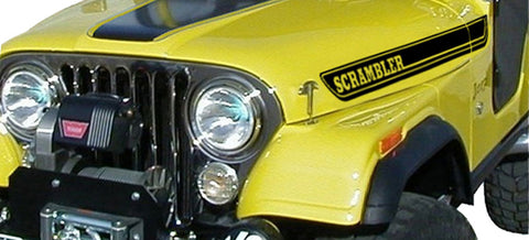 Decal and Stripe Kit, Factory Authorized Reproduction, 1970-95 AMC Jeep Scrambler (7 Colors) - AMC Lives