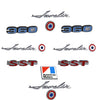Emblem Kit, Complete Exterior, 1971 AMC Javelin SST 360 - AMC Lives