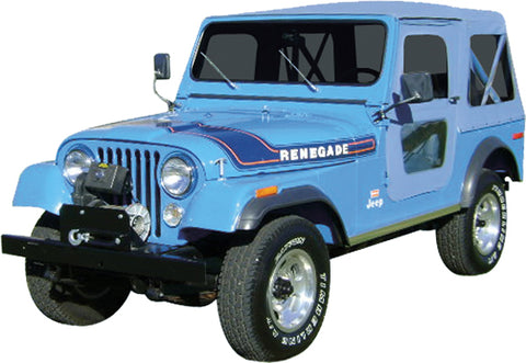 Decal and Stripe Kit, Factory Authorized Reproduction, 1975-76 AMC Jeep Renegade (2 Color, 2 Color Choices) - AMC Lives
