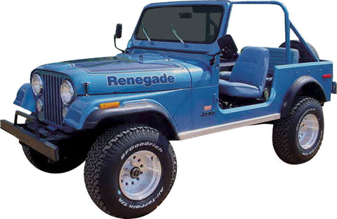 Decal and Stripe Kit, Factory Authorized Reproduction, 1977-78 AMC Jeep Renegade (2 Color, 2 Color Choices) - AMC Lives