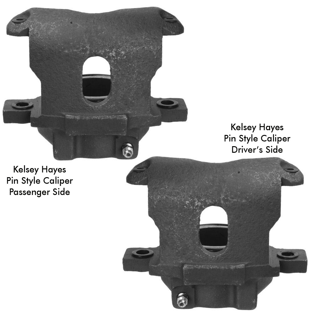 Caliper Set, Front Disc Brake, Kelsey Hayes PinStyle, 197175 AMC (Se