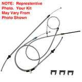 Emergency Parking Brake Cable Master Kit, Stainless, 3-Piece Set w/Clips, 1968-70 AMC Javelin