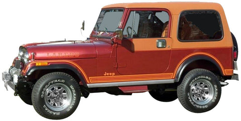 Decal and Stripe Kit, Factory Authorized Reproduction, 1980-84 AMC Jeep Laredo (4 Colors) - AMC Lives