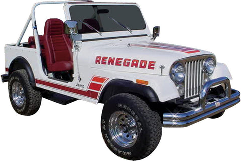 Decal and Stripe Kit, Factory Authorized Reproduction, 1983-84 AMC Jeep Renegade (4 Multi-Colors) - AMC Lives