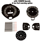 Master Dash Decal Kit, 1970 AMC AMX, Javelin w/120 Speedometer & Low Fuel Warning Option
