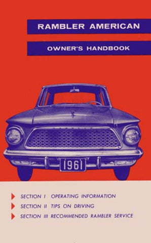 Owner's Manual, Factory Authorized Reproduction, 1961 Rambler American