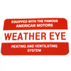 Heater Vent Decal, Weather Eye, 1957-68 AMC, Rambler - AMC Lives