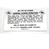 Air Cleaner Service Decal, NOVO, 1960-67 AMC, Rambler
