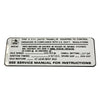 Emission Decal, 6-Cylinder w/Automatic Transmission, 1968-69 AMC - AMC Lives