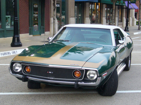 Decal and Stripe Kit, Factory Authorized Reproduction, Fadeaway Hood T-Stripe, 1971-74 AMC Javelin AMX (2 Color, 3 Color Choices)