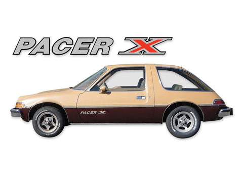 Decal and Stripe Kit, Factory Authorized Reproduction, 1975-77 AMC Pacer X (1 Color Choice) - AMC Lives