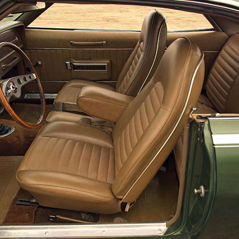Seat Cover Set, Bucket, Leather Style, 1970-71 AMC AMX, Javelin, Javelin SST, Javelin AMX (5 Colors, 2 Grains)