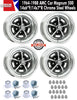 Magnum 500 Wheel, 14X6"/14x7" Staggered Chrome Steel, Set of 4 With Center Caps & Lug Nuts, 1964-88 AMC, Rambler, Eagle - AMC Lives