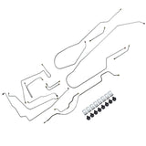 Brake Line Master Kit, Power Front Disc, 9-Piece Kit with Clips, 1970 AMC AMX Only (OE Steel or Stainless) - Drop ships in approx. 2-4 weeks