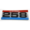 Air Cleaner Decal,  258 2-Barrel, 1972-90 AMC, Jeep - AMC Lives