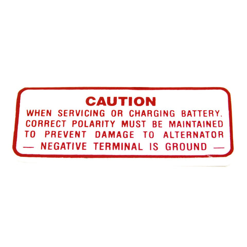 Battery Caution Decal, 1964-67 AMC, Rambler - AMC Lives