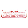 Battery Caution Decal, 1964-67 AMC, Rambler - AMC Lives