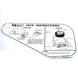 Jack Instructions Decal, Space Saver Tire, 1971-72 AMC Javelin, Javelin AMX