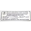 Emission Decal, 6-Cylinder w/Manual Transmission, 1968-69 AMC - AMC Lives