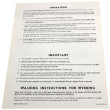 Seat Belt Instruction Sheet, PG15249 24-149, 1965-66 Rambler
