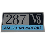 Valve Cover Decal, 1966 American Motors 287 V8