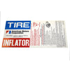 Spare Tire Inflator Decal, Space Saver, 3229177, 1974 AMC Javelin, Javelin AMX - AMC Lives