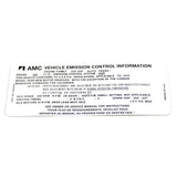 Emission Decal,  258 C.I.D. Automatic, US 3226569, 1975 AMC