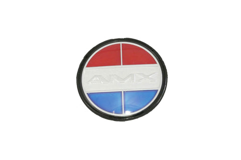 Steering Wheel Emblem,, "AMX", Red, White, & Blue, 1970 AMC AMX - American Performance Products, Inc.