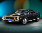 Fine Art Print, 1974 AMC Javelin AMX, 16"x20", By Danny Whitfield (9 Body Colors) - Drop ships in approx. 3-4 weeks