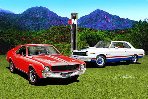 Fine Art Print, AMC Special Edition 20"x30", By Danny Whitfield - Johnny Lightning In Arizona - AMC Lives