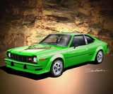 Fine Art Print, 1977 AMC Hornet AMX, 16"x20", By Danny Whitfield (9 Body Colors) - Drop ships in approx. 3-4 weeks