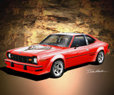 Fine Art Print, 1977 AMC Hornet AMX, 16"x20", By Danny Whitfield (9 Body Colors) - Drop ships in approx. 3-4 weeks