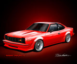 Fine Art Print, 1977 AMC Hornet AMX, 16"x20", By Danny Whitfield (9 Body Colors) - Drop ships in approx. 3-4 weeks