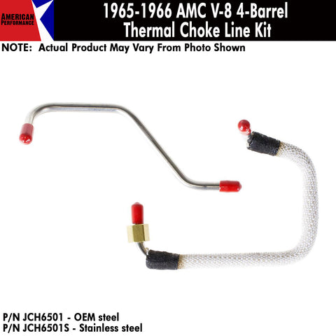 Thermal Choke Lines, V-8 w/4-Barrel Carburetor, 1965-66 Rambler (OE Steel or Stainless) - AMC Lives