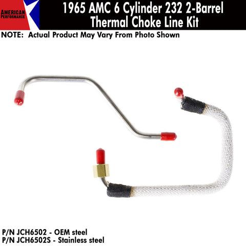 Thermal Choke Lines, 6 Cylinder 232 2-Barrel, 1965 Rambler (OE Steel or Stainless)