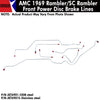 Disc Brake Line, Power Front, 5-Piece, 1970 AMC AMX, Javelin (OE Steel or Stainless) - AMC Lives