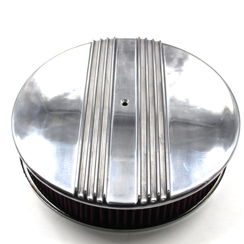 Air Cleaner Kit, Polished Finned Aluminum, 1966-91 AMC, Jeep