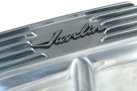 Valve Cover Kit, Javelin Logo, Finned Polished Aluminum, 1968-74 AMC Javelin, Javelin AMX