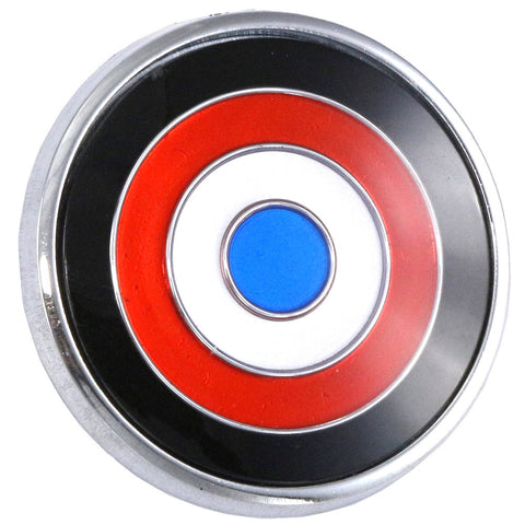 Steering Wheel Emblem, Bullseye, 2.25" x 2.25", Red, White, Blue, & Black, 1970 AMC Javelin - American Performance Products, Inc.